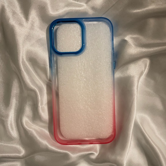 Blue-Pink Clear iPhone 13 Pro Max Case - Picture 3 of 3